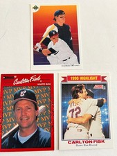 (3 ) CARLTON FISK-91 SCORE#421-91 COLLECTOR'S CHOICE#29-1990 DONRUSS MVP # BC-19