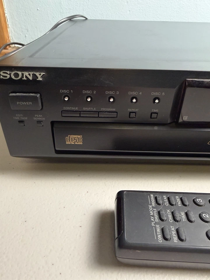 Sony CDP-CE345 5-Disc CD Changer and Player with OEM Remote - Image 4 of 4