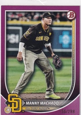 2025 BOWMAN #26 MANNY MACHADO PURPLE /299- SAN DIEGO PADRES