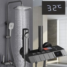LCD Duschsystem Duscharmatur Duschset Regendusche Mischbatterie mit Handbrause