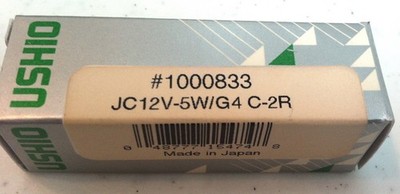 Four (4) Halogen Projection Lamps Bulb JC12V-5W/G4 C-2R USHIO 1000833 12V 5W G4