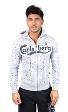 Sweatshirt Full Zip Hood Spotted Carlsberg