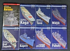 Lot of 8 Super Drawings Books - HarunaKagaToneMayaGraf ZepKageroISEFubuki