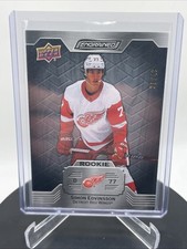 2023-24 Upper Deck Engrained Ebony Rookie Simon Edvinsson /49 #103 Detroit Red