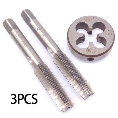 Top Notch M8 x 1 mm Kohlenstoffstahl Gewindebohrer und Schneideisen Set metrisch