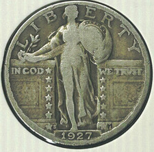1927-S Standing Liberty Quarter 25C Silver Business Strike Key Date