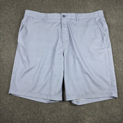Johnnie-O Shorts Mens 40 Pacific Blue Geometric Print Performance