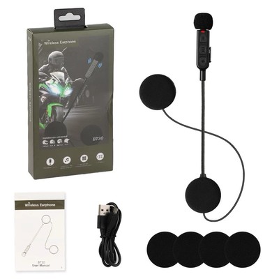 BT30 Motorradhelm Bluetooth 5.0 Headset, kabellos automatische Anrufannahme