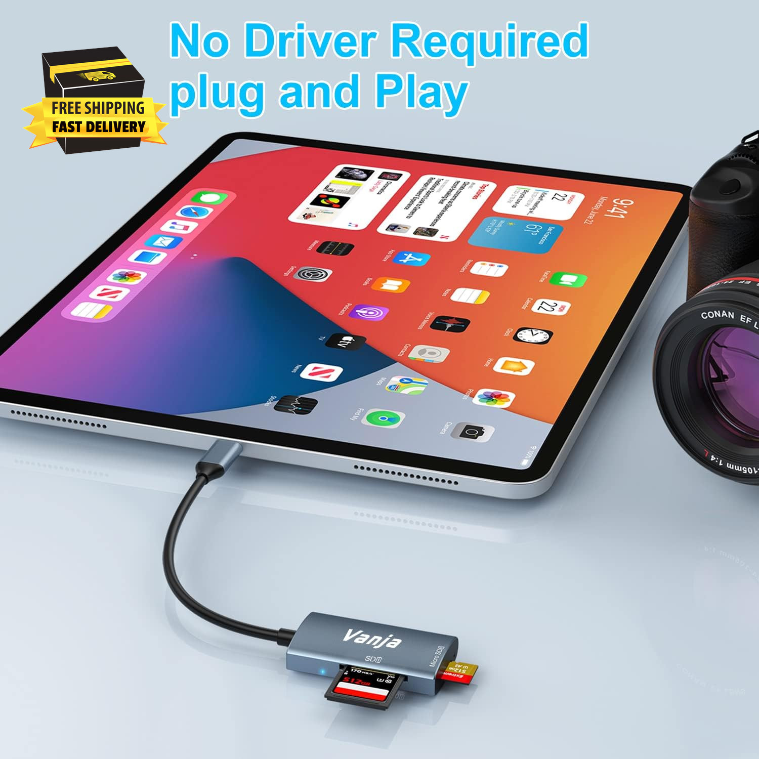 SD Card Reader USB C for Iphone 16 15 Macbook Ipad Pro, Camera SD Card Adapter M