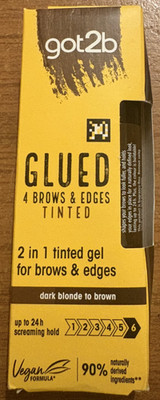 Got2b - Glued 4 Brows & Edges Dark Blonde To Brown 2 in 1 Tinted Gel Vegan 16ml