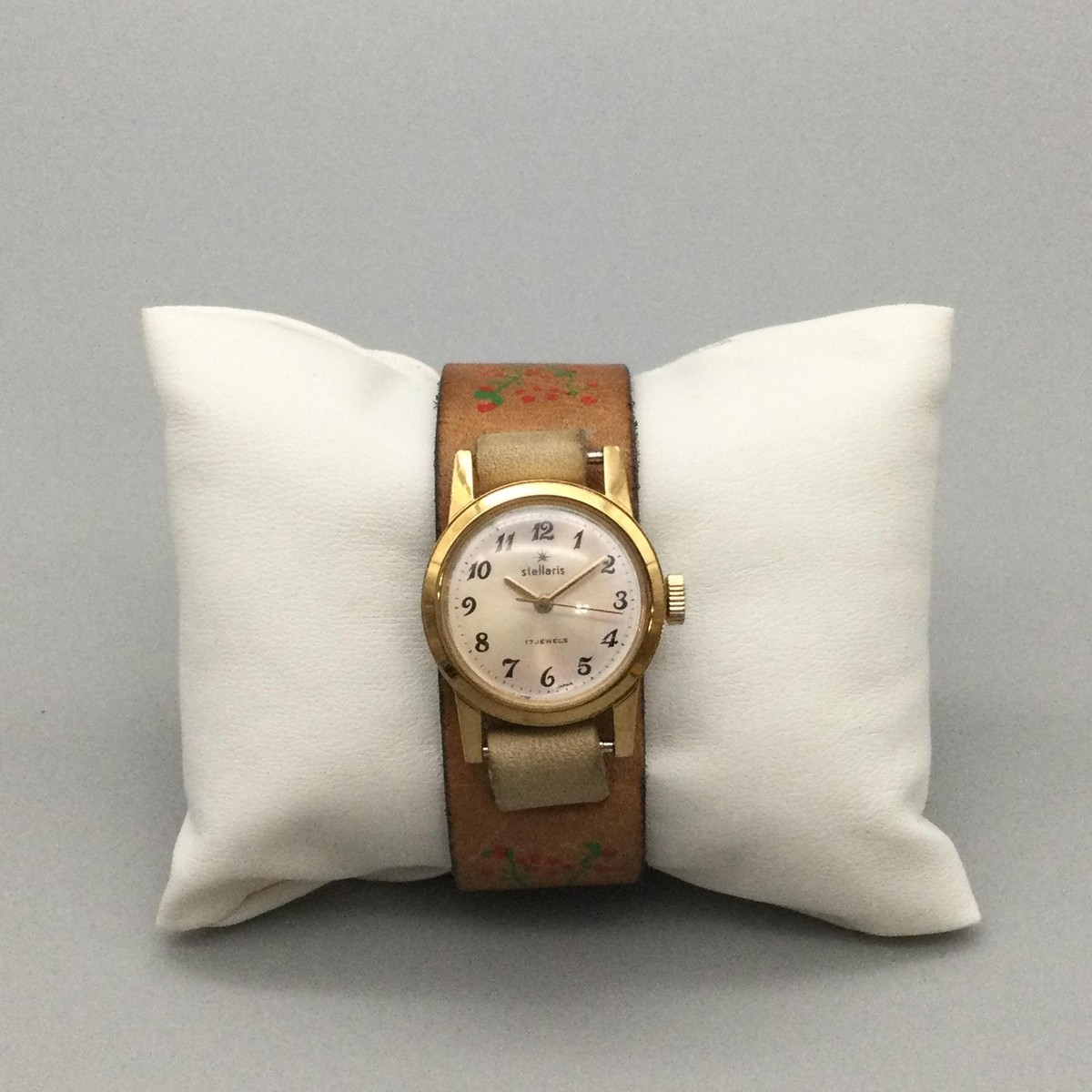 Vintage Stellaris 17 Jewels Swiss Made Womens Gold Tone Oval Wind Up Dress Watch Stellaris 17 Jewels Wristwatches for sale | eBay main image 2