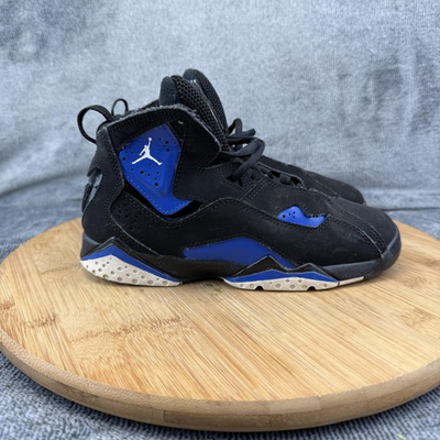 #ad Jordan Shoes Youth Size 1Y Black Blue High Top Basketball Sneakers 343796 042 $39.98