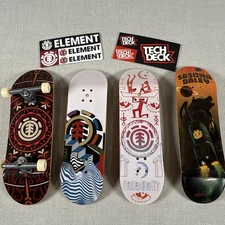 Tech Deck Lot Of 4 Finger Boards Element Sascha Daley With Stickers