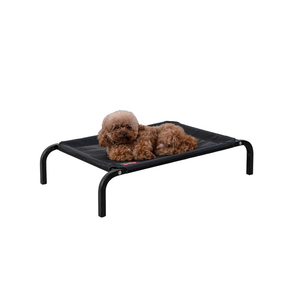 Black Elevated Cooling Pet Bed Cot eBay