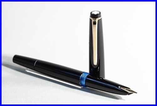 Montblanc N°32 Piston Filler IN Black & Gold With Ob 585 14c Gold Intarsiafeder - 第 3/7 張圖片