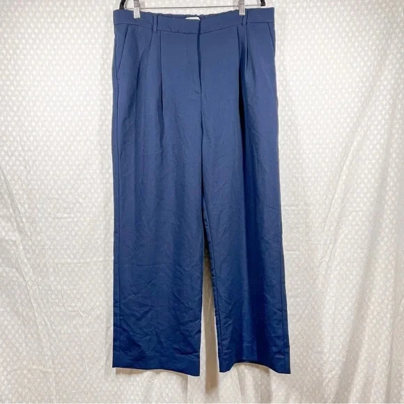 Abercrombie & Fitch Women Trouser Pants Sz 18 NWT Blue Sloane Tailored High Rise