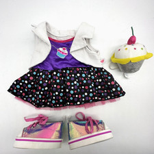 Build A Bear Happy Birthday Top Tulle Sequin Tutu Cupcake Wristie Teddy Clothes