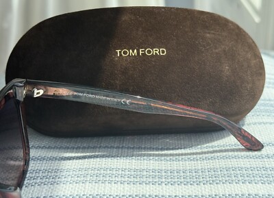 Tom Ford Amarra TF502-F 74B Striped Oversize Frame + Gradient