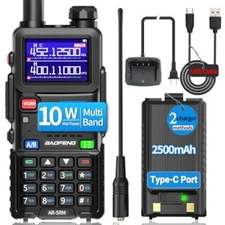 Baofeng AR-5RM 10W Multi-Band Long Range Handheld Radio Walkie Talkie NOAA 