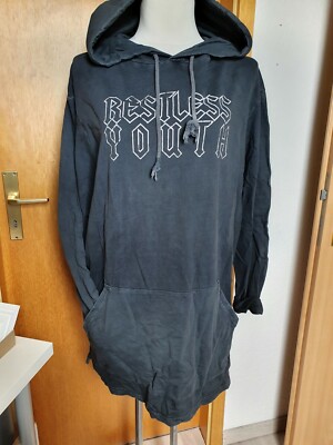 Restless Youth Pullover Hoodi Kapuzenpullover Pulloverkleid 2XL Grau Neuw