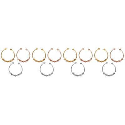 12 stücke Depression Reduzieren Ring Zarte Finger Schmuck Edelstahl Perlenring