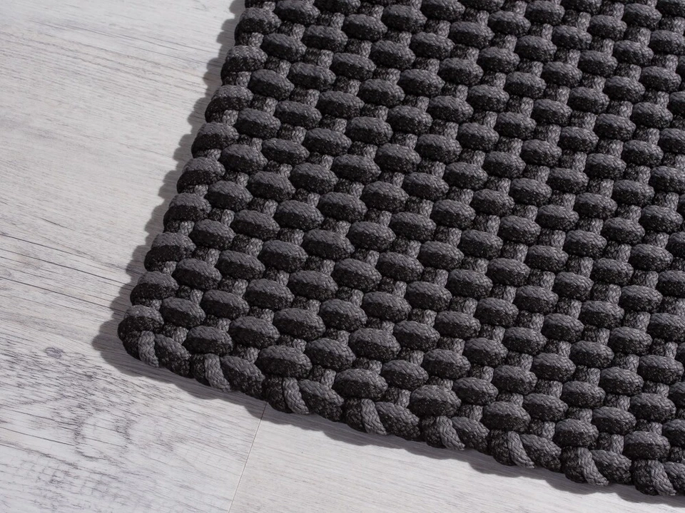 Pad En / Exterior Mate Piscina Gris Negro 72x92 Felpudo Estera de Baño Alfombra - Imagen 2 de 3