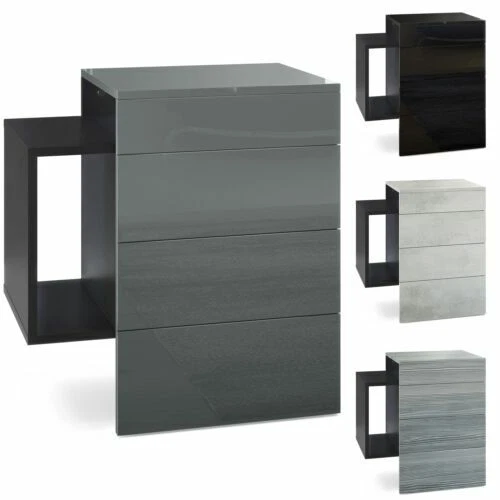 Schwarze Hochglanz-Kommoden