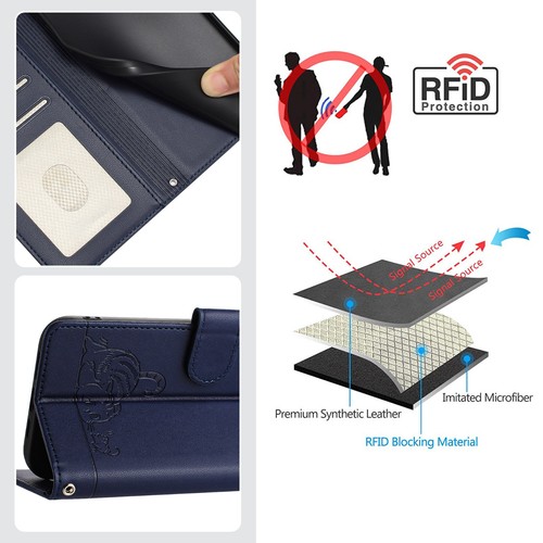 For T-Mobile Revvl 7 Pro Cute Pattern RFID Blocking Slots Crossbody Wallet Case - Picture 31 of 85