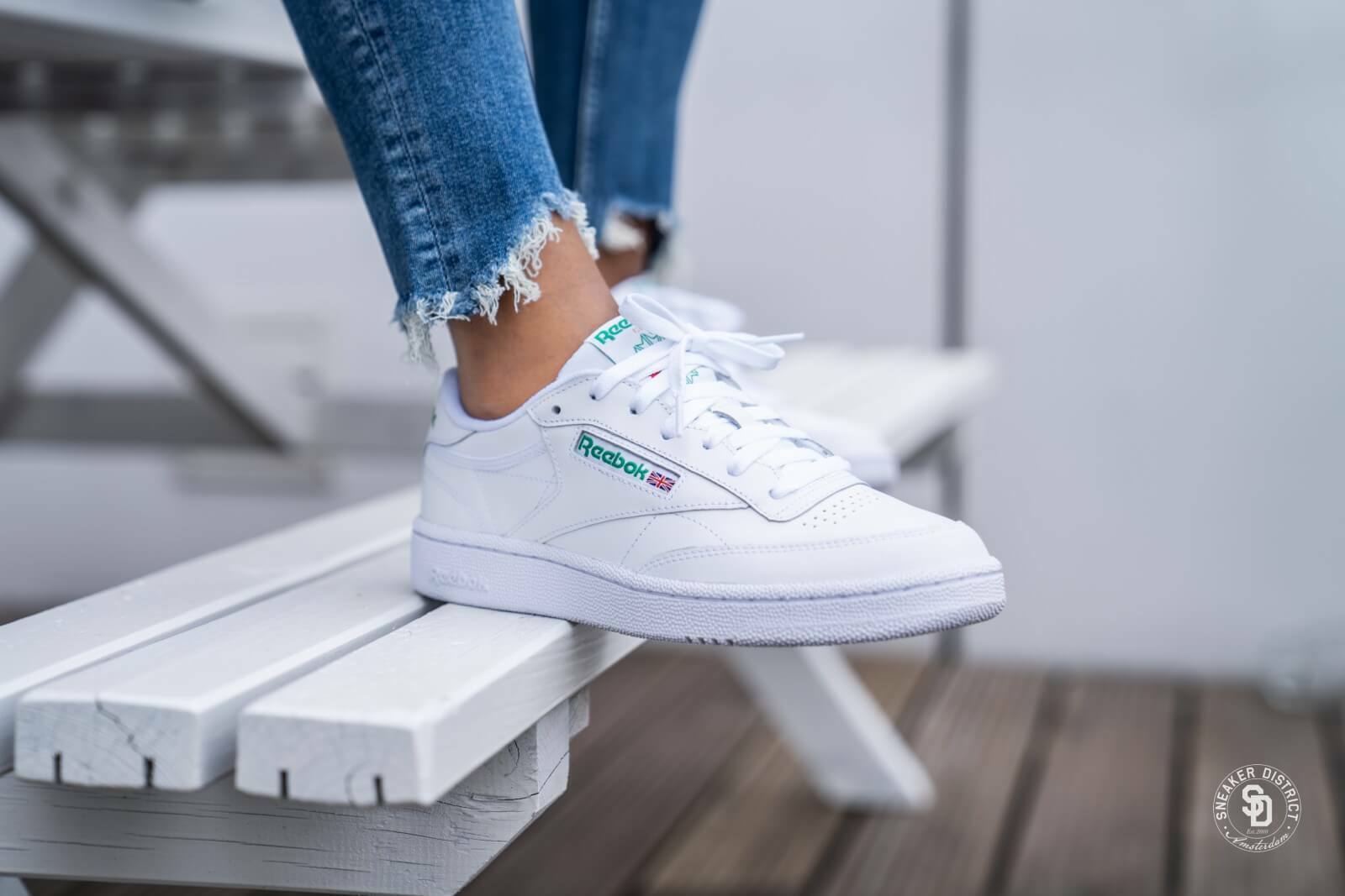 reebok club c 85 trainers in white ar0456