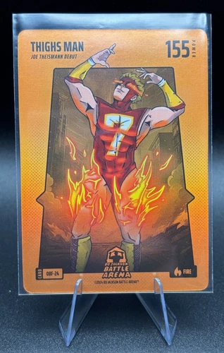 2024 Bo Jackson Battle Arena Thighs Man Joe Theismann Orange Battlefoil Fire SP