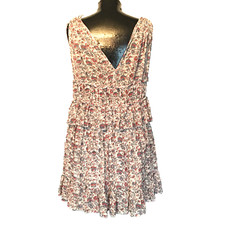 Ulla Johnson sleeveless dress Medium Silk  Boho V-neck ruffle