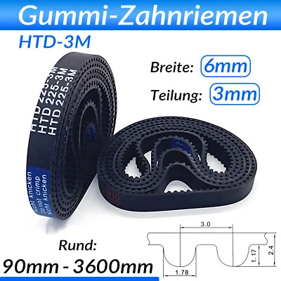 GOO BETTER HTD-3M Zahnriemen, Geschlossen, Antriebsriemen, CNC, Closed Belt Breite 6mm