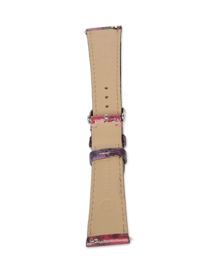 MICHELE 302382 MS18AA430507 18mm Leather Calfskin Purple Watch Strap - Image 2 of 2
