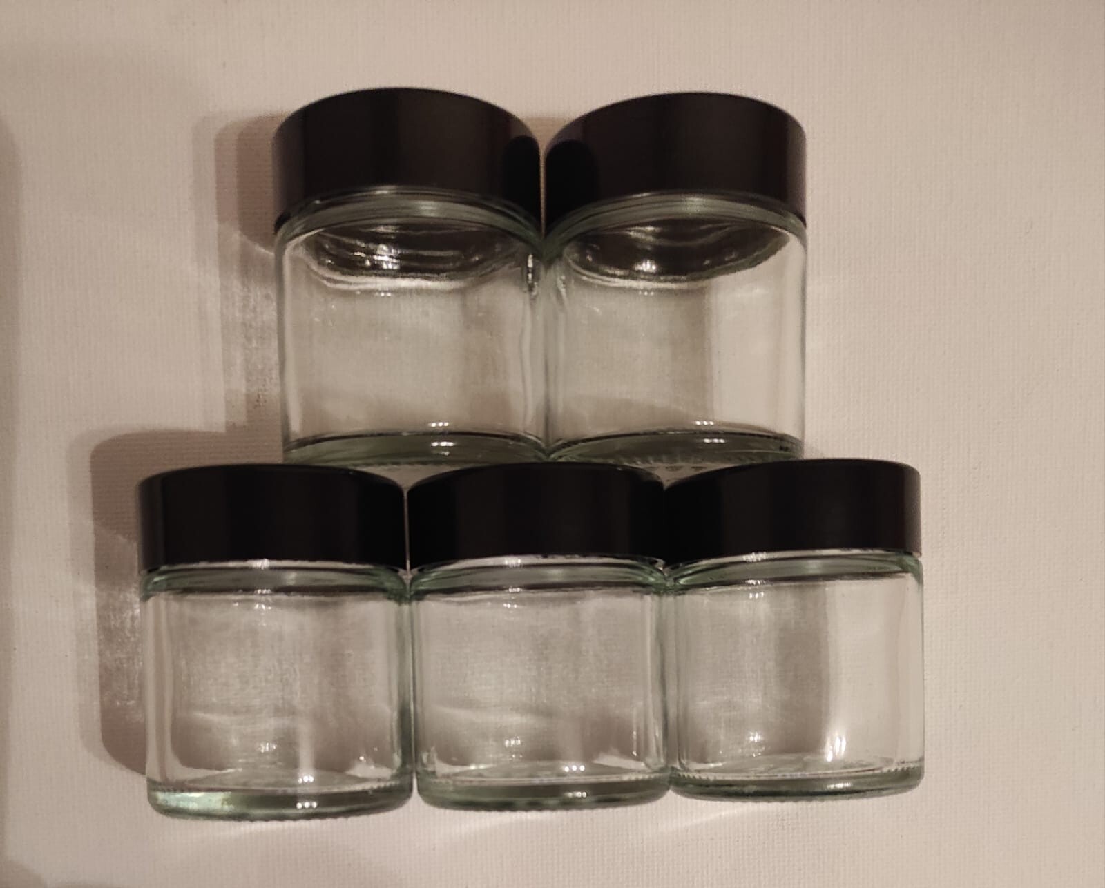 5x Glastiegel braun 30 ml Tiegel Cremedose Glas Kosmetikdose leer