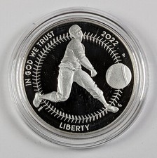 2022 P Negro Leagues Baseball Silver Proof Dollar with Box and COA