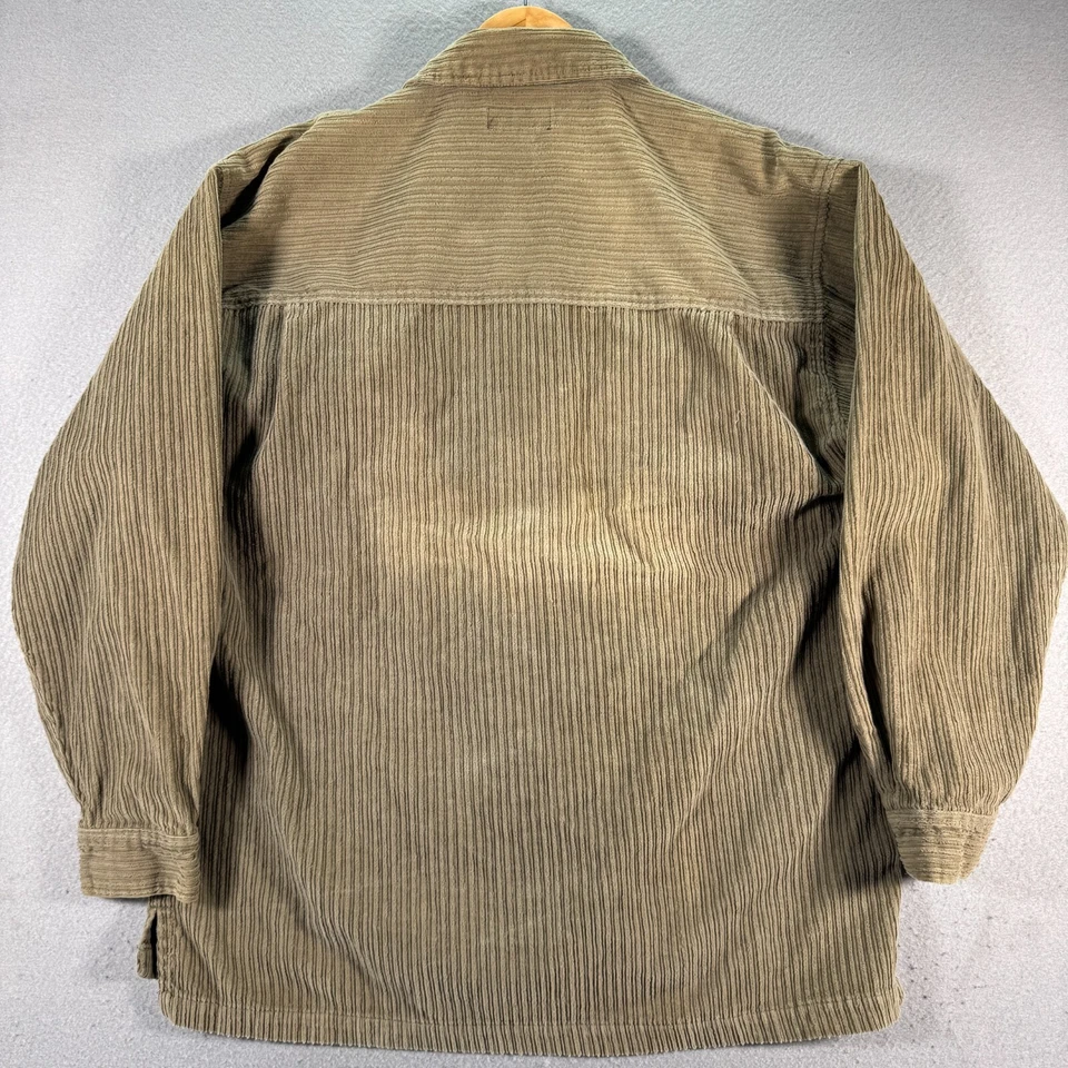 Chaqueta de pana azul ancla vintage para hombre mediana verde cremallera completa ropa exterior Foto 2 de 4