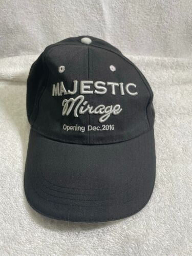 Majestic Mirage Punta Cana Men's Adjustable Baseball Cap Hat Black - Afbeelding 1 van 7