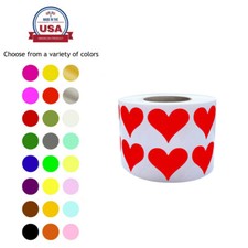 Heart Sticker Roll 3/4 inch for Party Supplies, Gift Boxes, Arts Crafts 19MM