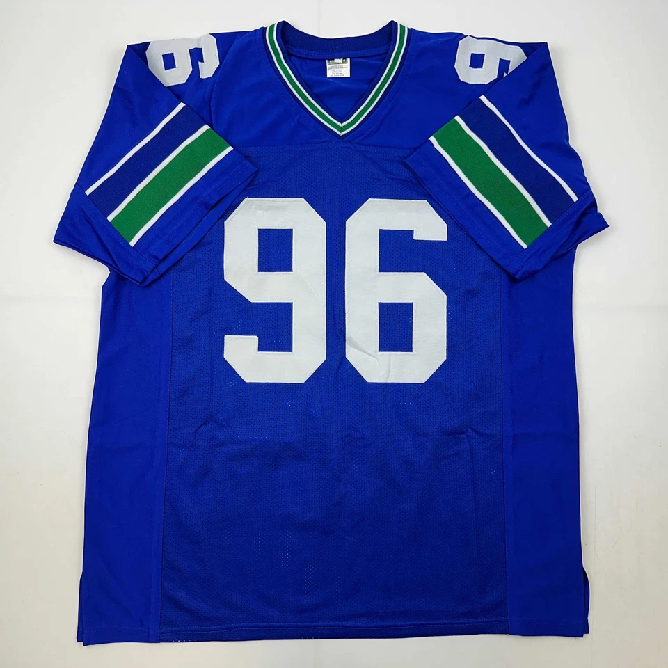 Футболка факсимильная с автографом Кортеса Кеннеди из Сиэтла синяя с репринтом размер XL мужская - Изображение 3 из 4