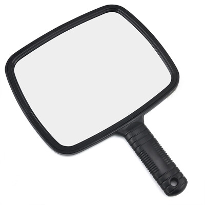 Trixes Friseurspiegel schwarz NEU professioneller Handheld Salon Friseurspiegel