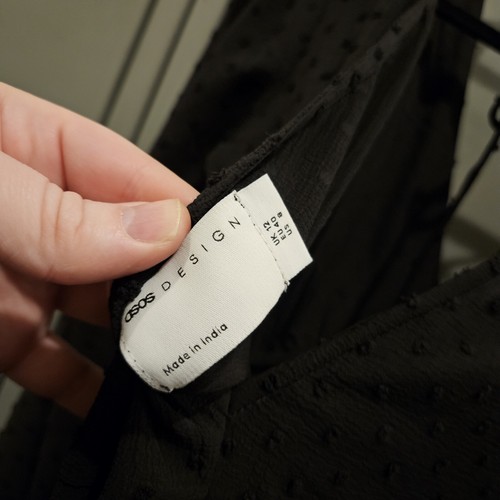 Womens ASOS Design Black Sun Dress Size 8 NWOT - Picture 3 of 3