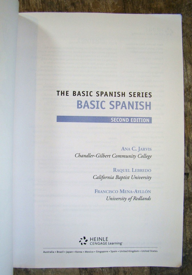 Basic spanish 2nd ed 2011 jarvis heinle cengage latino south america