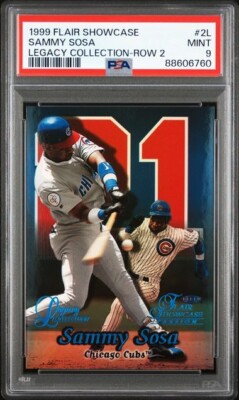 1999 Flair Showcase SAMMY SOSA Chicago Cubs LEGACY Row 2 58/99 Pop 
