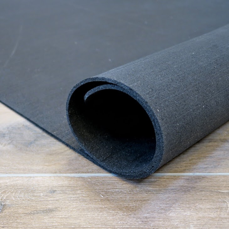 Tappeto per rulli bici antivibrazioni in gomma da mm 200x100