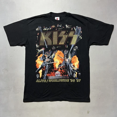 -97 Kiss Alive/Worldwide Tour Concert T-Shirt Si 1990s vintage concert t-shirt, vintage, size XL, single stitch, B+ condition