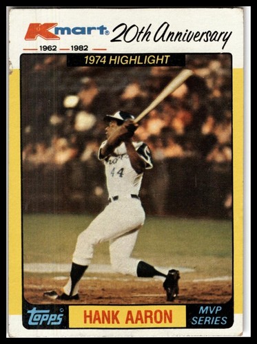 Hank Aaron #43 1982 Kmart card