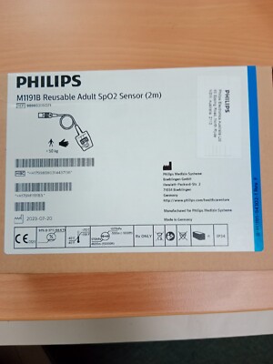 Philips M1191B Reusable Adult SpO2 Sensor Finger 8-pin Connector. New ...