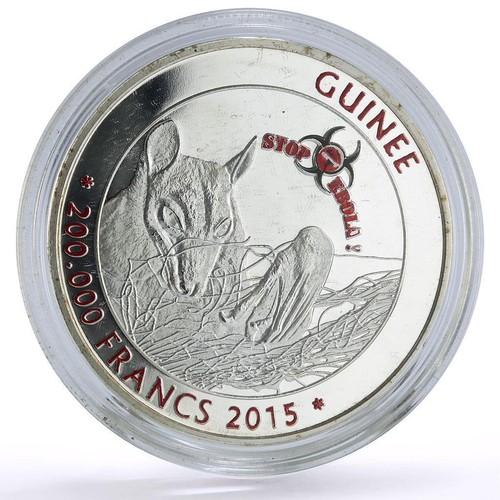 Guinea 200000 francs Stop Ebola Epidemic Rat Mouse silver-plated CuNi ...
