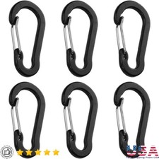 6Pcs Heavy Duty Gourd Carabiner Clips Camping Keychain Accessory Durable Metal