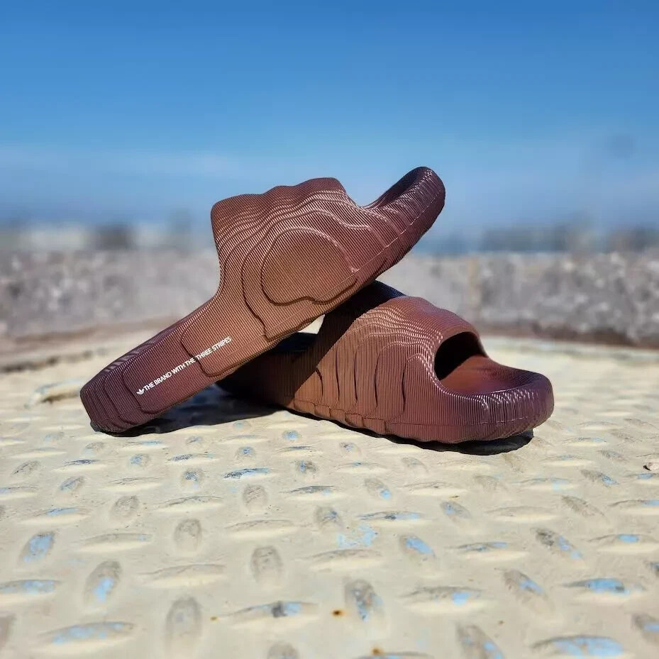 ★【Adidas】★ADIDAS ORIGINALS ADILETTE 22★BROWN★ Adidas Adilette 22 Brown Slides #IG7493 Men's Size 12